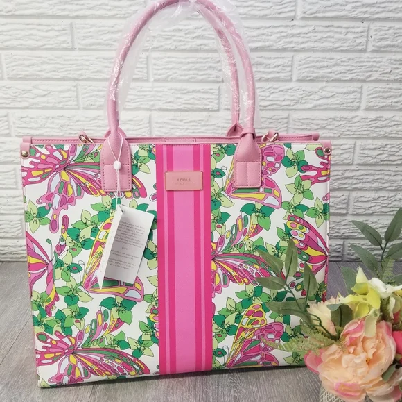 Trina Turk🦋 Butterfly Stripe Tote - Picture 11 of 14